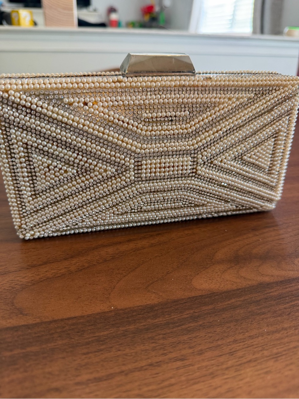 Vintage Beaded Evening Clutch - Champagne